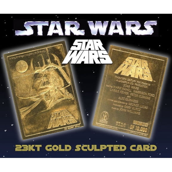 Star Wars "A New Hope"  23KT Gold Card Sculptured Trading Card, Numbered to 10,000