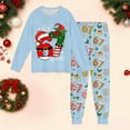 thumbnail image 2 of 67 shirt Festive Holiday Print Long Sleeve Pajama For K'ids Cozy Loungewear Soft Two Piece Outfit B'oys Nightwear Family Matching, 2 of 3
