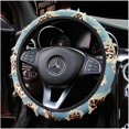 thumbnail image 1 of Eopard Print Steering Wheel Cover Denim Fabric Cloth Car Accessories Universal 15 Inch Anti-slip Odorless Stable, 1 of 1