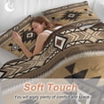 thumbnail image 5 of Brown Southwest Bedding 3 Piece Duvet Cover Set Full Size, Boho Aztec Ethnic Abstract Geometric Soft Microfiber Comforter Cover with Zipper Closure & Pillowcases, Wrinkle & FadeResistant Quilt Cover, 5 of 9