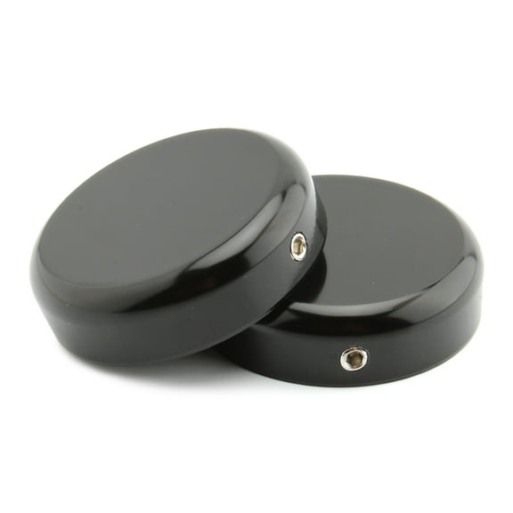 NS 1 Sets Upper Fork Stem Nut Cap Covers for Harley Davidson Street Bob Breakout V-ROD Dyna Softail Sportster XL 883 1200, Black