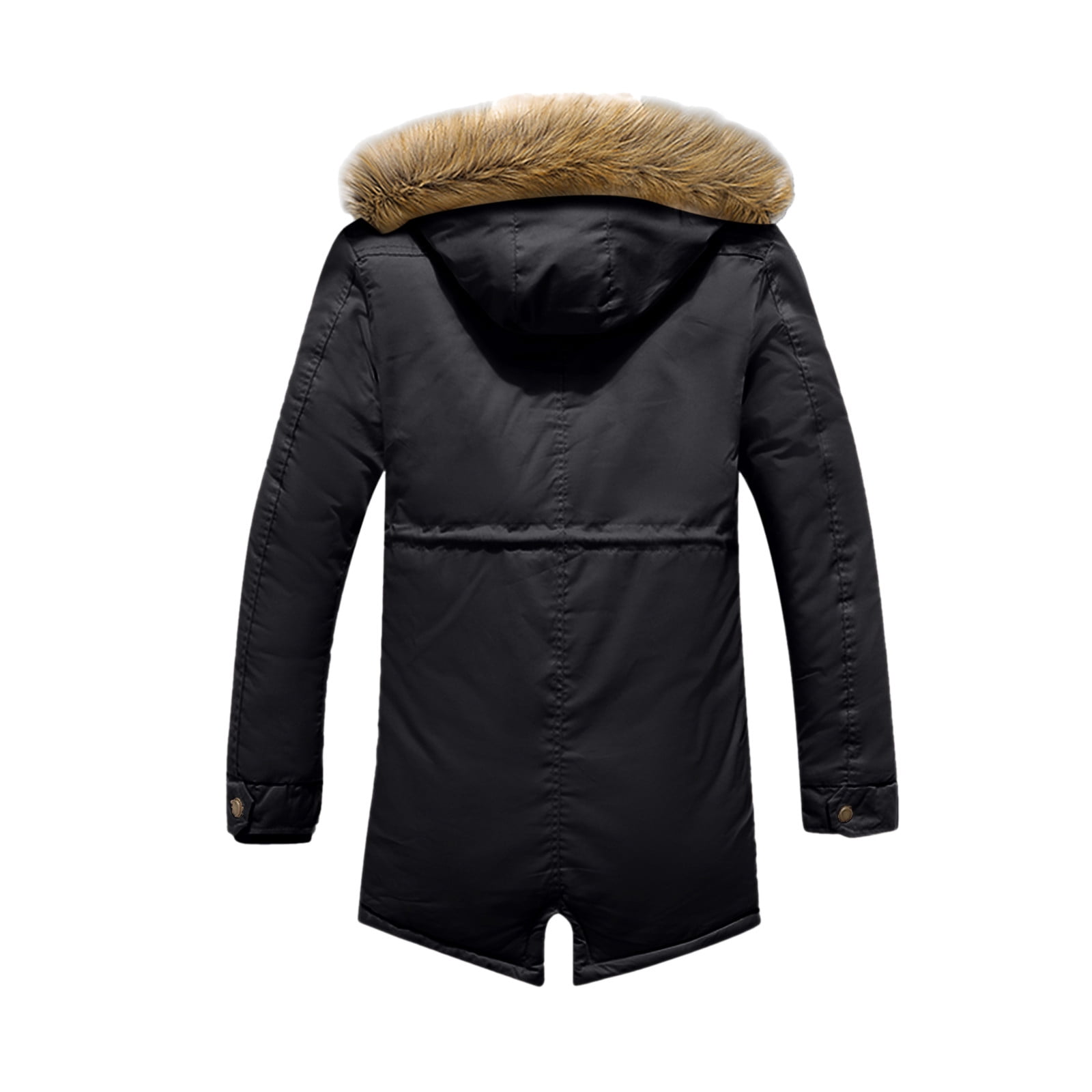 Men Long Hooded Parka Jacket Windproof Casual Thicken Warm