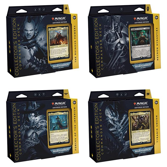 Magic: The Gathering Univers au-Delà de Warhammer 40,000 Édition Collector Deck Commander Bundle Inclut les 4 Decks