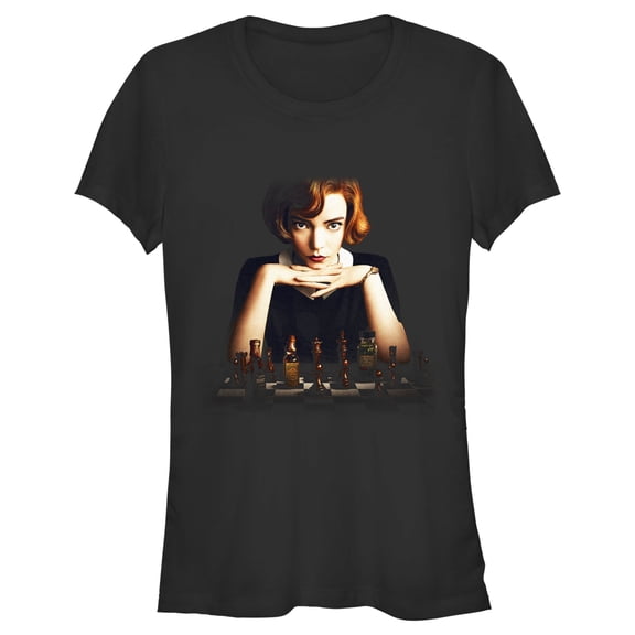 Junior's The Queen's Gambit Beth Staring Graphic Tee Black Small