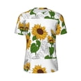 thumbnail image 5 of Wukai Plump Sunflower And Sketch Print Men's Short-Sleeved Mesh T-Shirt,Quick-Dry Short Sleeve Workout T-Shirt-6X-Large, 5 of 8