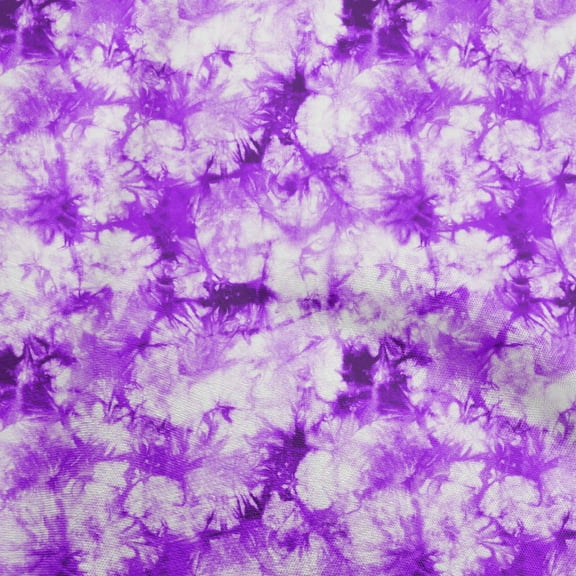 oneOone Cotton Poplin Purple Fabric Tie Dye Dress Material Fabric Print Fabric By The Yard 56 Inch Wide