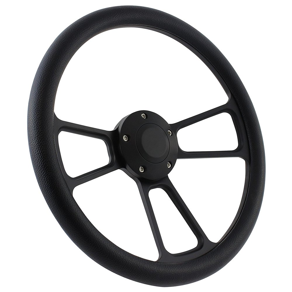 Yamaha Golf Cart and Rhino Steering Wheel Kit 14" Black Muscle Steering
