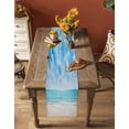 thumbnail image 4 of Summer Beach Table Runner Blue Coastal Ocean Seaside Nautical Tablerunners 13 x 60 Inch, Table Decorations Tabletop Scarf for Summer Gathering Holiday Farmhouse Kitchen Dining Decor, 4 of 6