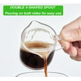 thumbnail image 4 of Ackers Espresso Cups Single, 4 OZ Double Spouts Cups, Milk Cup with Handle, Clear Glass, 4 of 5