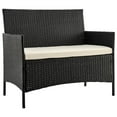 thumbnail image 3 of Imperia Steel Rattan 4-Piece Patio Conversation Set with Cushions, 3 of 5