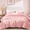 Pink, variant on Fluffy Comforter Set Queen Size - Soft & Fuzzy Faux Fur Comforter, Ultra Plush White Comforter with Flannel Back, Warm Yet Lightweight Cozy Bedding Set