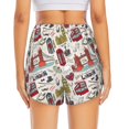 thumbnail image 3 of Picia London Landmark1 Pattern Women's 2 in 1 Athletic Running Shorts High Waisted Workout Casual Gym Sweat Shorts with Comfy Liner Zipper Pockets-XX-Large, 3 of 9
