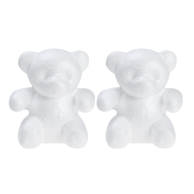 2 osos de San Valentín, manualidades DIY, divertidos modelos de osos, adornos para fiestas (oso sentado de 15 cm)