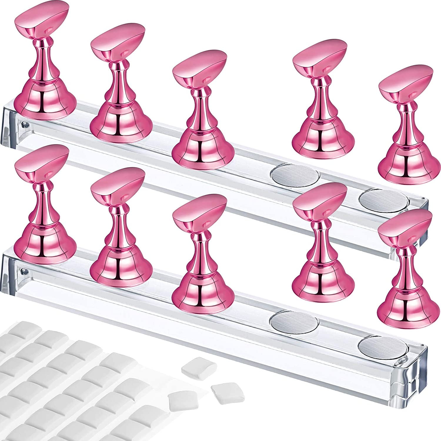 2 Set Acrylic Nail Art Practice Stands Nail Tips Holders