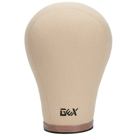 Portable Wig Stand GEX Cork Canvas Block Head Mannequin Head Wig Display Styling Head With Mount Hole 21
