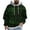 Green, variant on Mens Pullover Sweatshirt with Hood Men Fleece Lined Drawstring Casual Plaid Loose Hoodie Green Size M