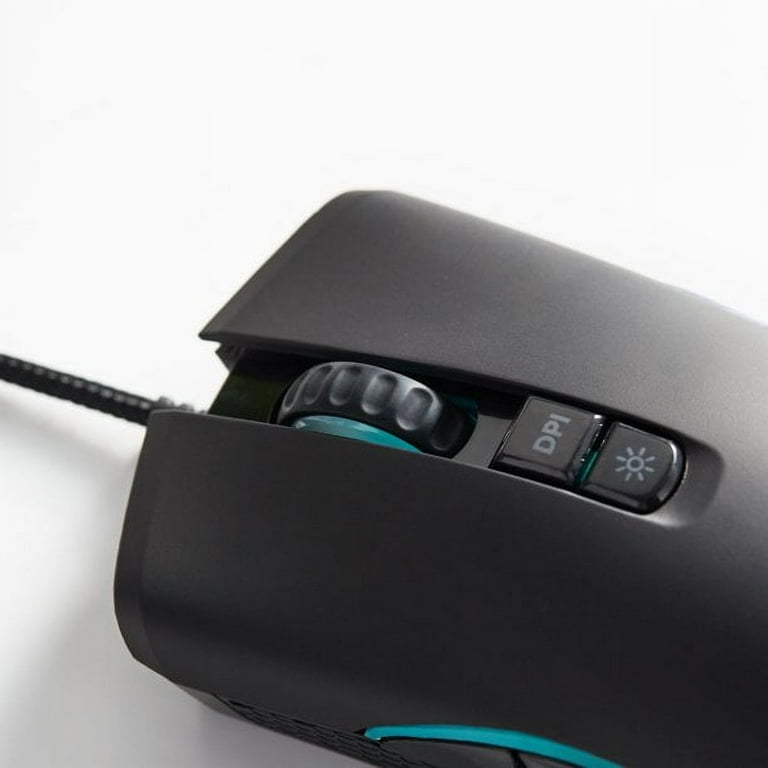 onn. Gaming Mouse with RGB Lighting and 7 Programmable Buttons, Adjustable  DPI from 200-7200, 6ft Cable 