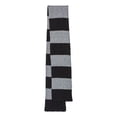 thumbnail image 1 of Sportsman Foulard en Tricot Rayée Rugby, Taille Unique, Noir Chiné Gris Chiné, 1 of 5