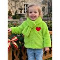 thumbnail image 6 of RUINIXCW Toddler Baby Girl Christmas Coat Front Zip Long Sleeve Jacket with Scarf, 6 of 8