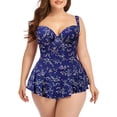 thumbnail image 2 of Travelwant Women One Piece Plus Size Swim Dress Swimsuits with Skirt Women Tummy Control Bathing Suit Swimdress with Shorts, 2 of 7