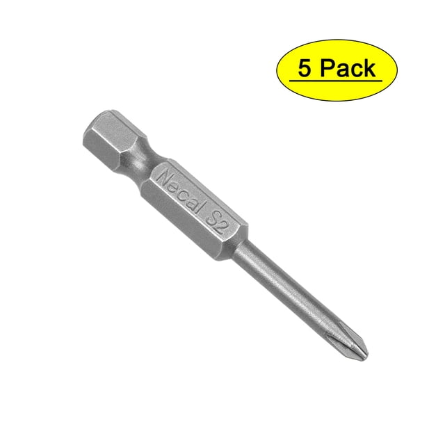 5 Pcs Brocas Magnéticas Phillips, Vástago Hexagonal S2 Herramienta Eléctrica, 3.5xPH1