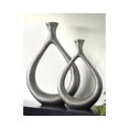 thumbnail image 2 of Signature Design by Ashley Dimaia Contemporary 2 Piece Metal Candle Holder Set, Silver Finish, 2 of 2