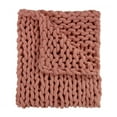 thumbnail image 3 of Donna Sharp Chenille Knitted Canyon Clay Throw, 3 of 10