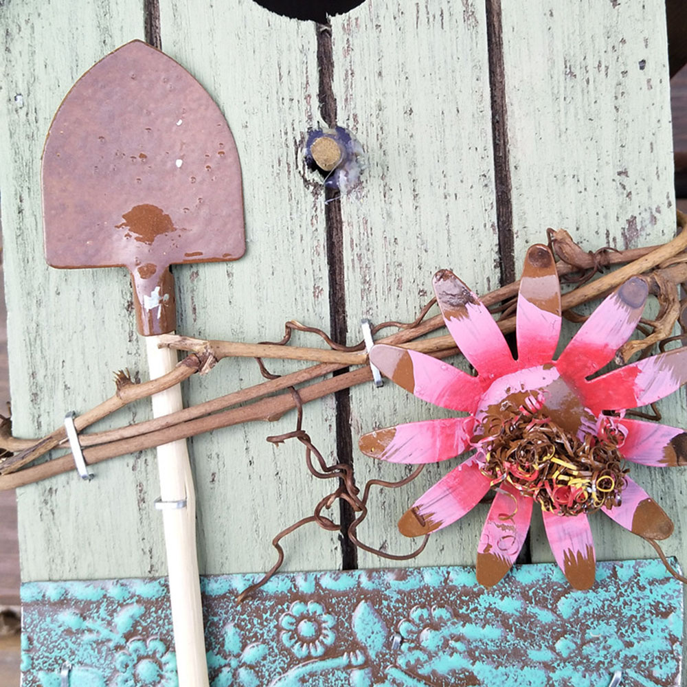 Hanging Wooden Birdhouse Floral Decor Bird House for Outdoor Yard Garden Porch Patio Country Decor - image 4 of 9
