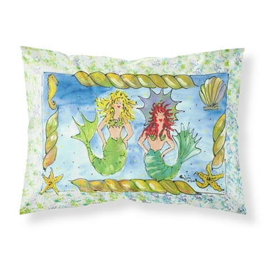 Carolines Treasures 8083PILLOWCASE Mermaid Fabric Standard Pillowcase Standard multicolor