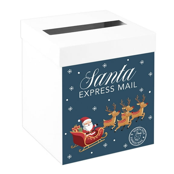 Santa Mailbox Santa Express Sleigh & Reindeer, Letters to Santa Christmas Box