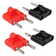 thumbnail image 1 of Amdohai Double Rangée Banane Prise 4 mm Noir + Rouge Adaptateur de Prise pour Haut-Parleur 4 mm Audio, 1 of 9