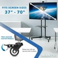 Height Adjustable Mobile TV Cart & Shelf Fits 37 70 in. Screens, TV