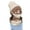 3Pcs/Set Beige, variant on Limei Womens Girls Knit Beanie Scarf Mask Set Soft Warm Fleece Lined Winter Ski Hat with Pompom