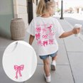 thumbnail image 2 of KPOPLK Toddler Girls Graphic T Shirts Cotton Cute Spring Summer Short Sleeve Tees Soft Breathable Tops 2-12T Size 2-3 Years,White, 2 of 6