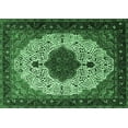 thumbnail image 1 of Ahgly Company Indoor Rectangle Medallion Emerald Green Traditional Area Rugs, 5' x 7', 1 of 4