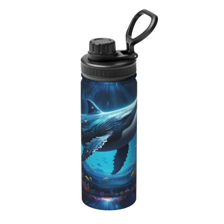 

Hirioo Colorful Ocean Whale for 18oz Sports Insulated Kettle for Gym Hiking Camping Running Mountain Bike Outdoor Sports