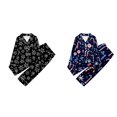 thumbnail image 1 of WEAIXIMIUNG 2 Pack Children's Christmas Print Long Sleeve Trousers Cardigan Children's Pyjamas Two Sets 120, 1 of 4