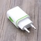 thumbnail image 2 of Cargador universal de viaje para el hogar con enchufe en forma de gota de agua, luz LED, doble puerto USB, adaptador de pared para teléfonos inteligentes con enchufe europeo (verde), 2 of 7