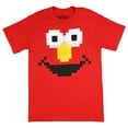 thumbnail image 1 of Sesame Street Elmo Grand Visage Adulte 8-Bit Pixel T-Shirt Coton Manches Courtes SM, 1 of 2
