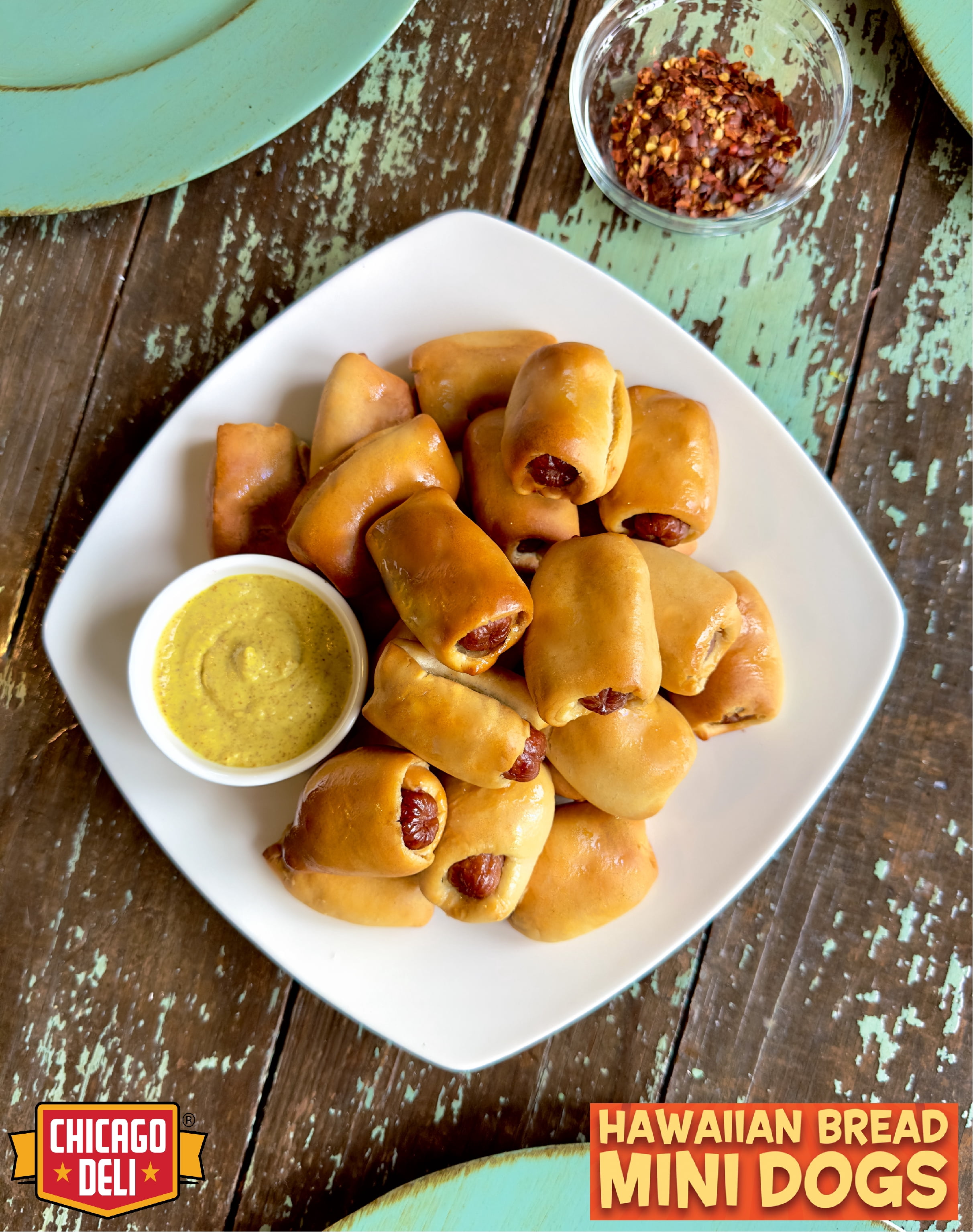 Chicago Deli Hawaiian Bread Mini Dogs, 8 oz (Frozen)