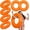 Orange, variant on 6 Pcs Inflatable Pool Floats 35 Inches Swim Tube Bulk for Adults Swimming Ring Pool Floaties for Beach Party Decorations Women and Men River Lake Summer Vacation Holiday (Black)