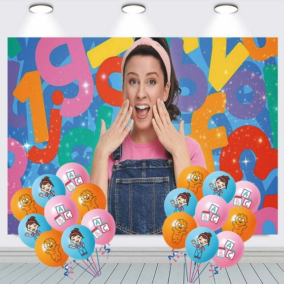 Ms Rachel Taspestry Poster Banner Backdrop Background Birthday Balloons Party Supplies Wall Decor