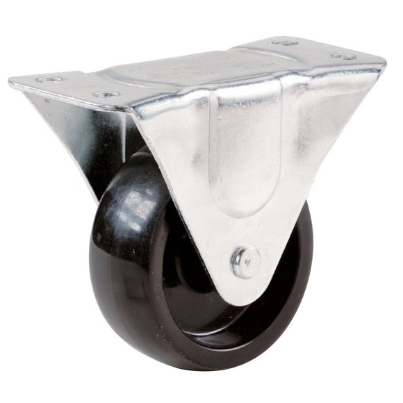 Shepherd Hardware 9483 3-Inch Soft Rubber Rigid Plate Caster, 175-lb Load Capacity