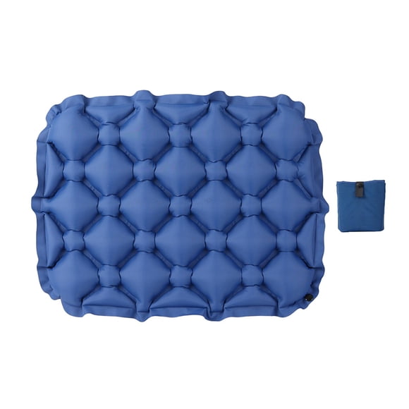 Cojín de asiento inflable almohadilla de asiento transpirable para picnics pisos deportes al aire libre Azul oscuro