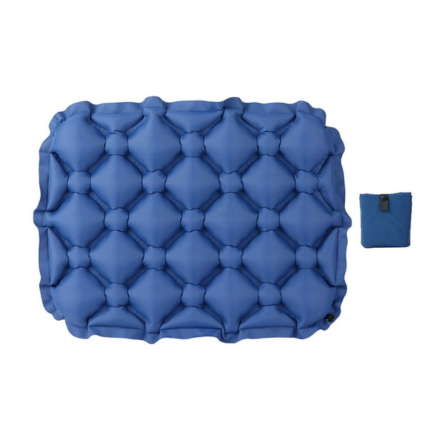 Cojín de asiento inflable almohadilla de asiento transpirable para picnics pisos deportes al aire libre Azul oscuro