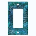 thumbnail image 5 of Metal Light Switch Plate Outlet Cover (Teal Wallpaper Letter Damask LET003), 5 of 13