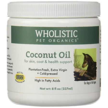 Wholistic Pet Organics Coconut Oil Skin & Coat Dog Supplement, 8