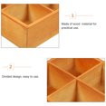 thumbnail image 3 of NIYANGLE Divided Storage Box 1Pack 14X14X5In Chocolate Wood, 3 of 6