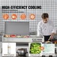 thumbnail image 2 of KFFKFF Countertop Refrigerated Salad Pizza Prep Station 135 W Stainless Guard ETL, 2 of 9