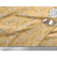 thumbnail image 2 of Soimoi Orange Rayon Fabric Shadow & Dragonfly Insect Print Fabric by the Yard 42 Inch Wide, 2 of 3